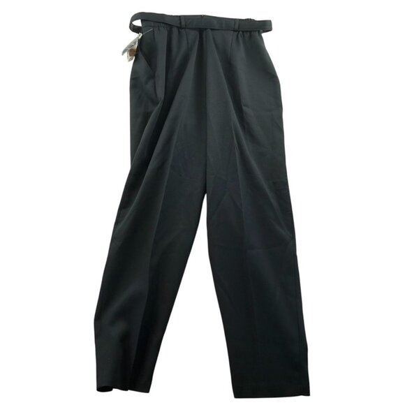 NWT Savion Womens Dress Pants Size 16 Black High Waisted Pleated Trouser Work - Picture 2 of 12